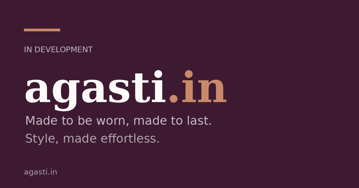 Link preview image for agasti.in